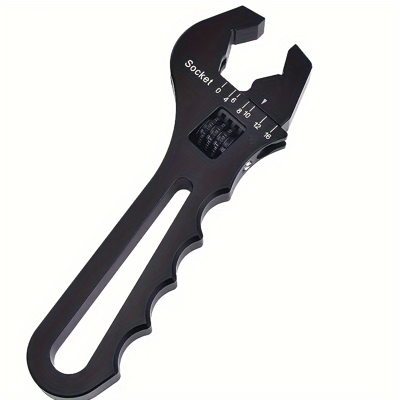 1pc Aluminum Adjustable Wrench Spanner For 3an-16an Hose Fitting Adapter, Universal Replacement Tool, Durable Aluminum Alloy Construction, Connector Type: Coupling