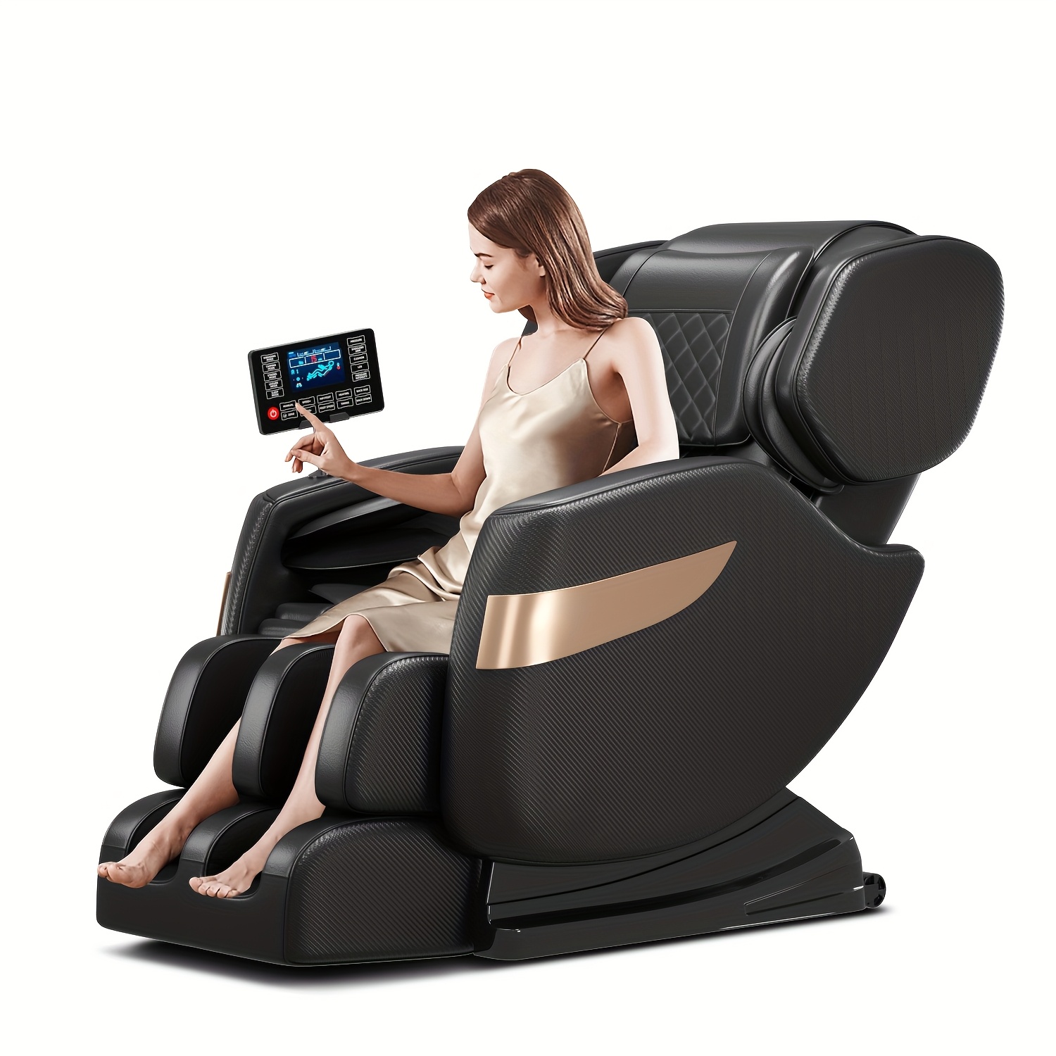 2025 Массажное кресло Zero Gravity с функцией массажа стоп, подогревом  талии и воздушными мешками для полного расслабления тела