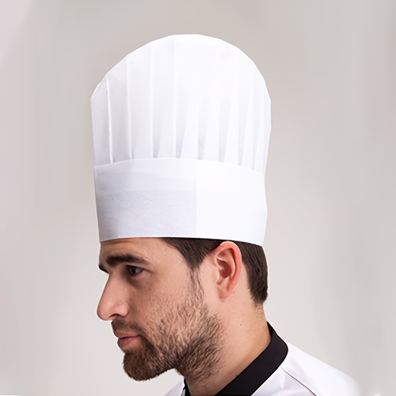 

20pcs White Disposable Chef Hats With Magic Tape Closure - Catering, Kitchens, Restaurants & Parties