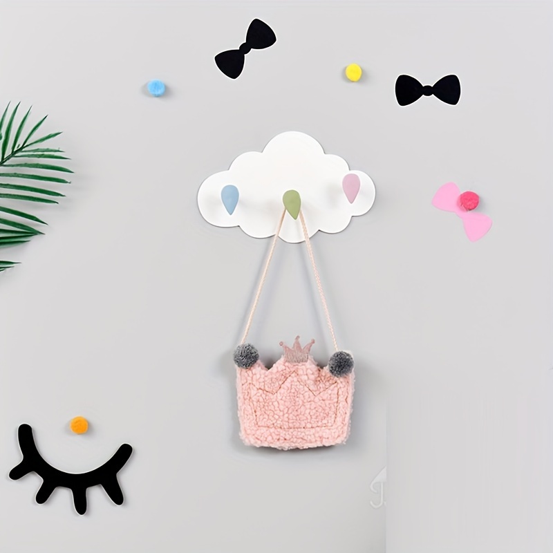 DIY Cloud Moon Wall-Mounted Hooks for Room Decoration