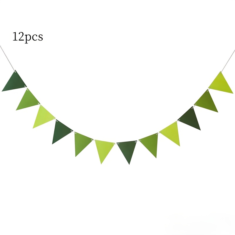 12pcs Of Felt Triangular Pennants - Party Decoration Banners - Suitable For Enhancing The Atmosphere At Parties And Can Be Used For Garden Decoration