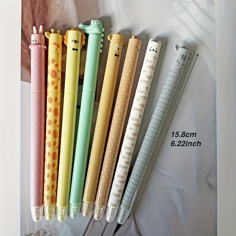 cute animal shaped gel pens set 8 designs adorable   pens for   supplies fun party favors gifts retractable plastic pens with medium point cute pens school stationery   design durable writing tools Product details 3