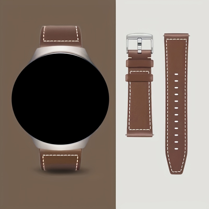 Compatible With Galaxy Watch 3 45mm/galaxy Watch 3 (45mm)/watch 4/5 Pro 45mm/galaxy Watch (46mm), 22mm Business Faux Leather Watch Strap Wristband For Women Men