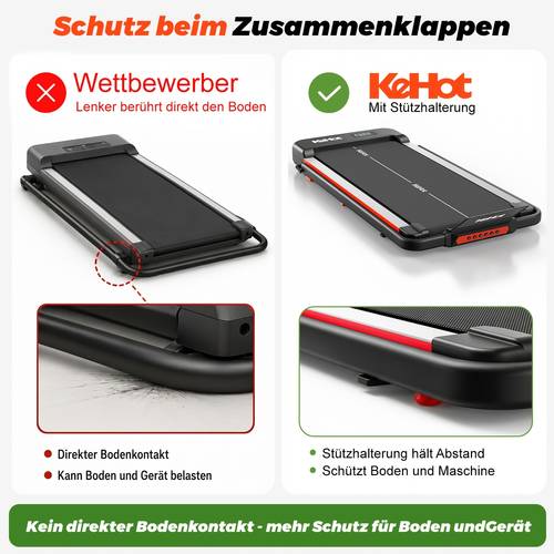 laufband für unter den schreibtisch, praktische fernbedienung, led-anzeige, keine installation erforderlich, für home-fitness, büro- , ohne batterie