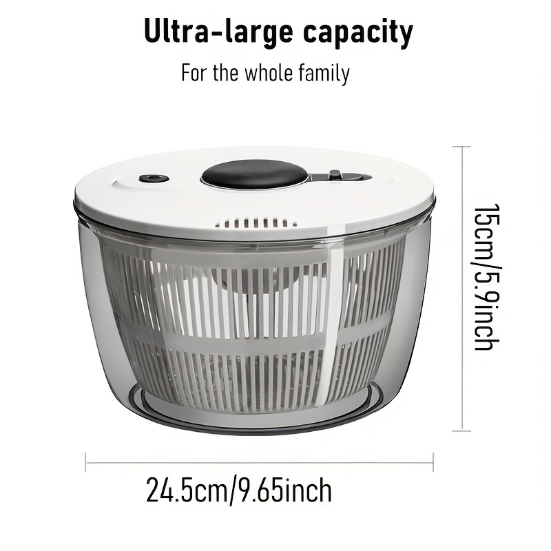 Large Salad Spinner Vegetable Dryer Easy One hand Pump Temu
