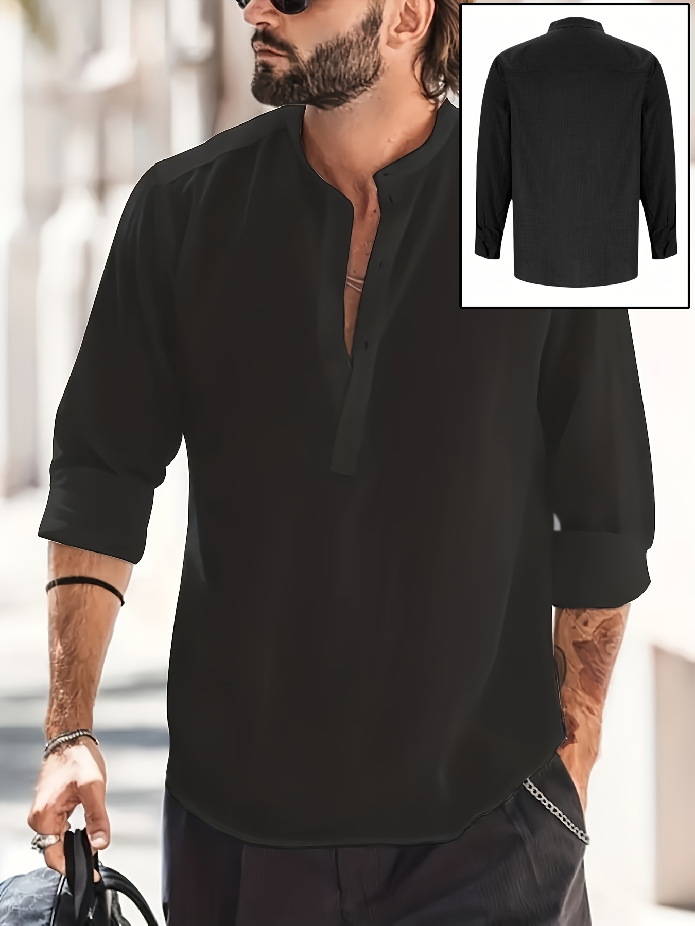 chinese dress ladies Cotton Shirts for Men Long Sleeve Casual Fashion Summer Button Down T-Shirt  Solid Color Holiday Beach Outfits Untucked Vacation Gifts White Oxford Shirt  S Classic Tropical 01#,Gray,Petite at Amazon Men's Clothing store