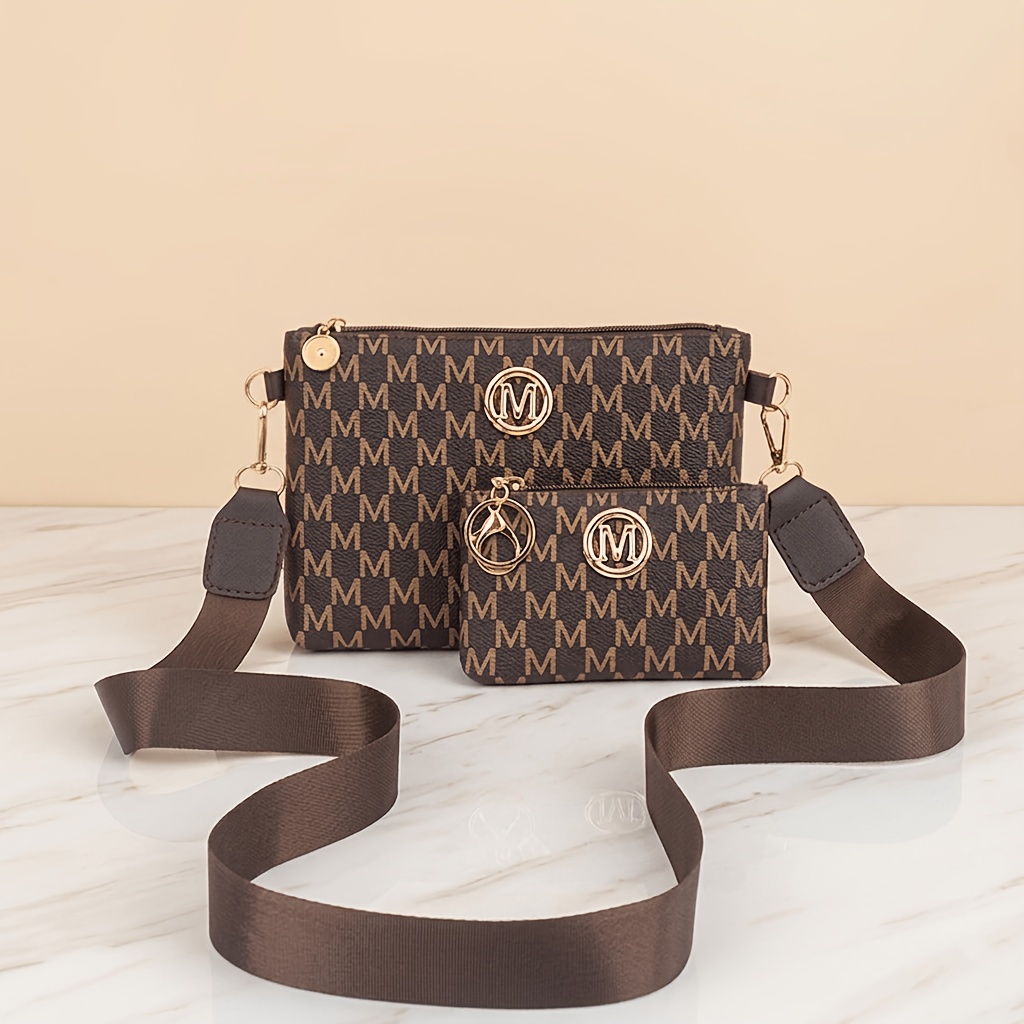 TEMU Sac de transport élégant pour femme 2026, style minimaliste de luxe léger avec imprimé lettres, nouvelle tendance mode printemps/été, ensemble