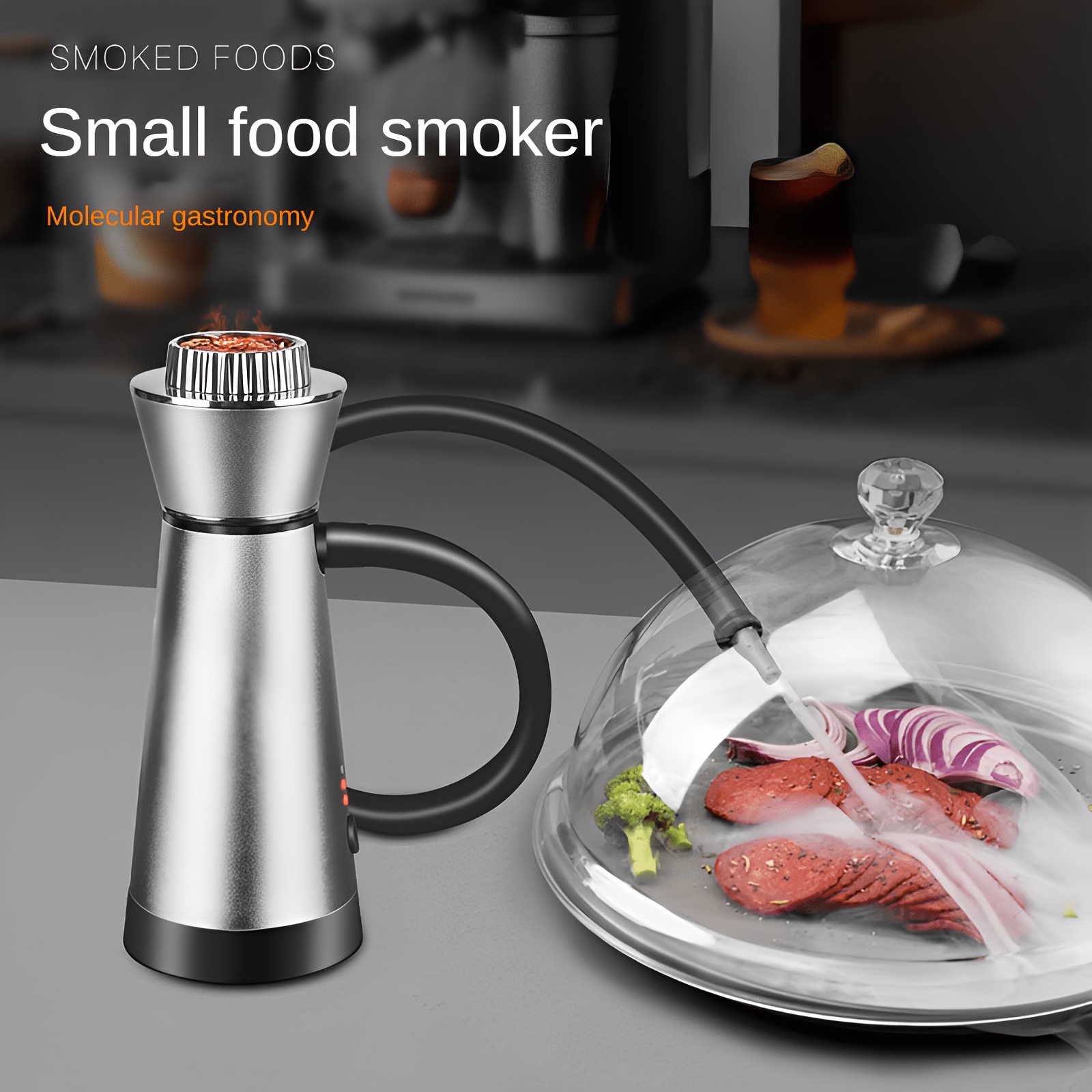 set smoke infuser portable handheld   aluminum and titanium construction for cocktails steak molecular     use with large capacity     details 1