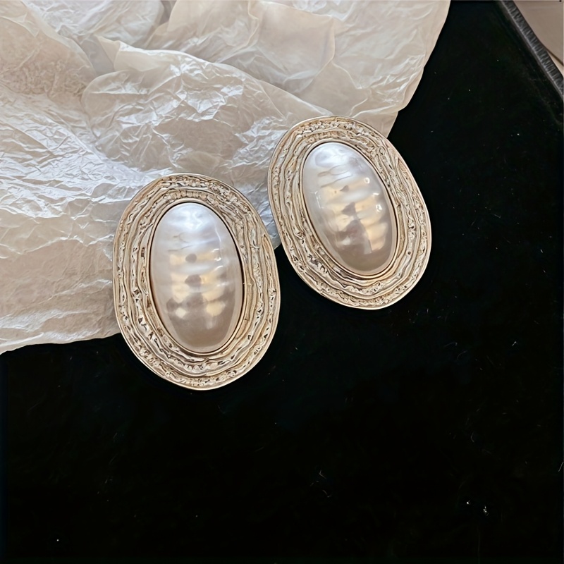 TEMU 1 Paire de grandes boucles d'oreilles décoratives de style chinois ancien, parfaites pour les banquets et les fêtes des dames