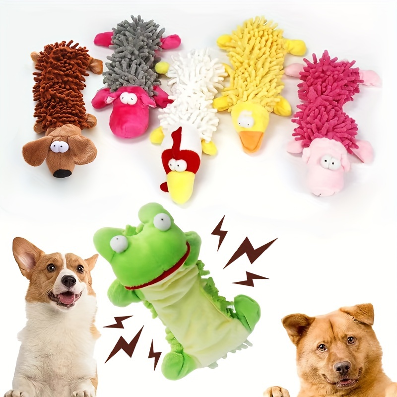 

6 Pack Dog Squeak Toys, No Stuffing Plush Dogs Chew Toy For Small Medium Large Breed Chewer Squeaky Pet Supplies Tough Durable Puppy Teething Chewing Interactive To Keep Them Busy Best Birthday Gift