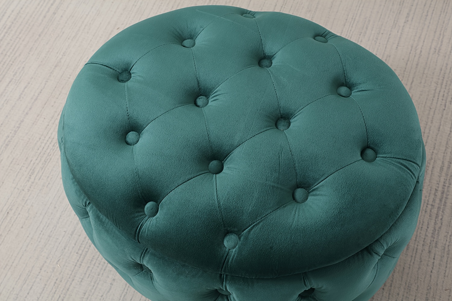 oval storage ottoman button tufted footrest stool for living room Product details 6