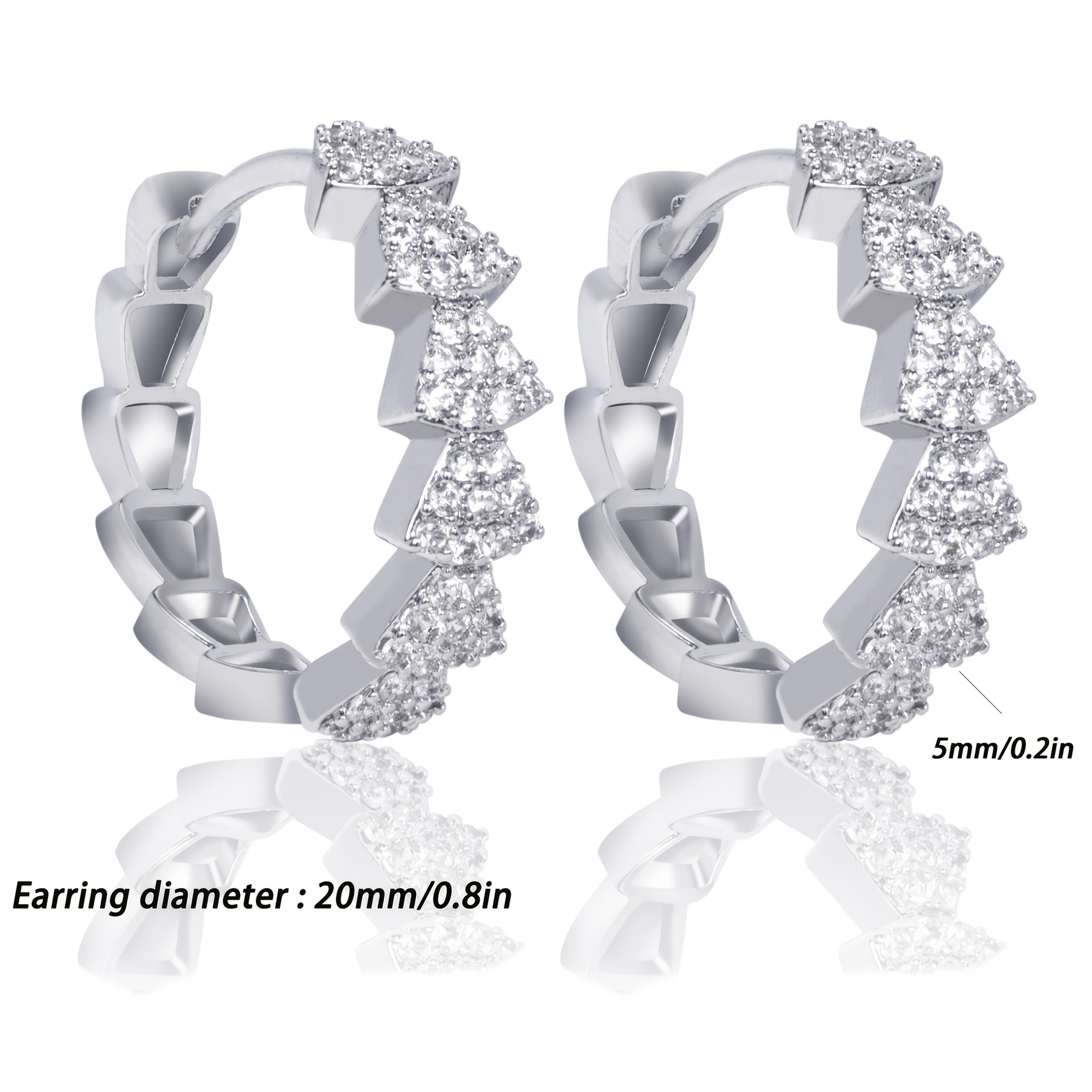 Image of 925 Snake Earrings, High-end Luxury Ladies Jewelry, Elegant And Sexy, Fashionable Trend, Christmas, Valentine's Day, Holiday Gift Birthday Gift, With Exquisite Packaging Gift Box