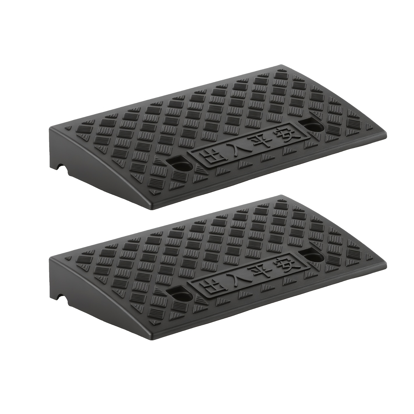 TEMU Paquete de 2 calzos de rueda multifuncionales, rampa de bordillo para coche de resistencia con superficie antideslizante y construcción duradera