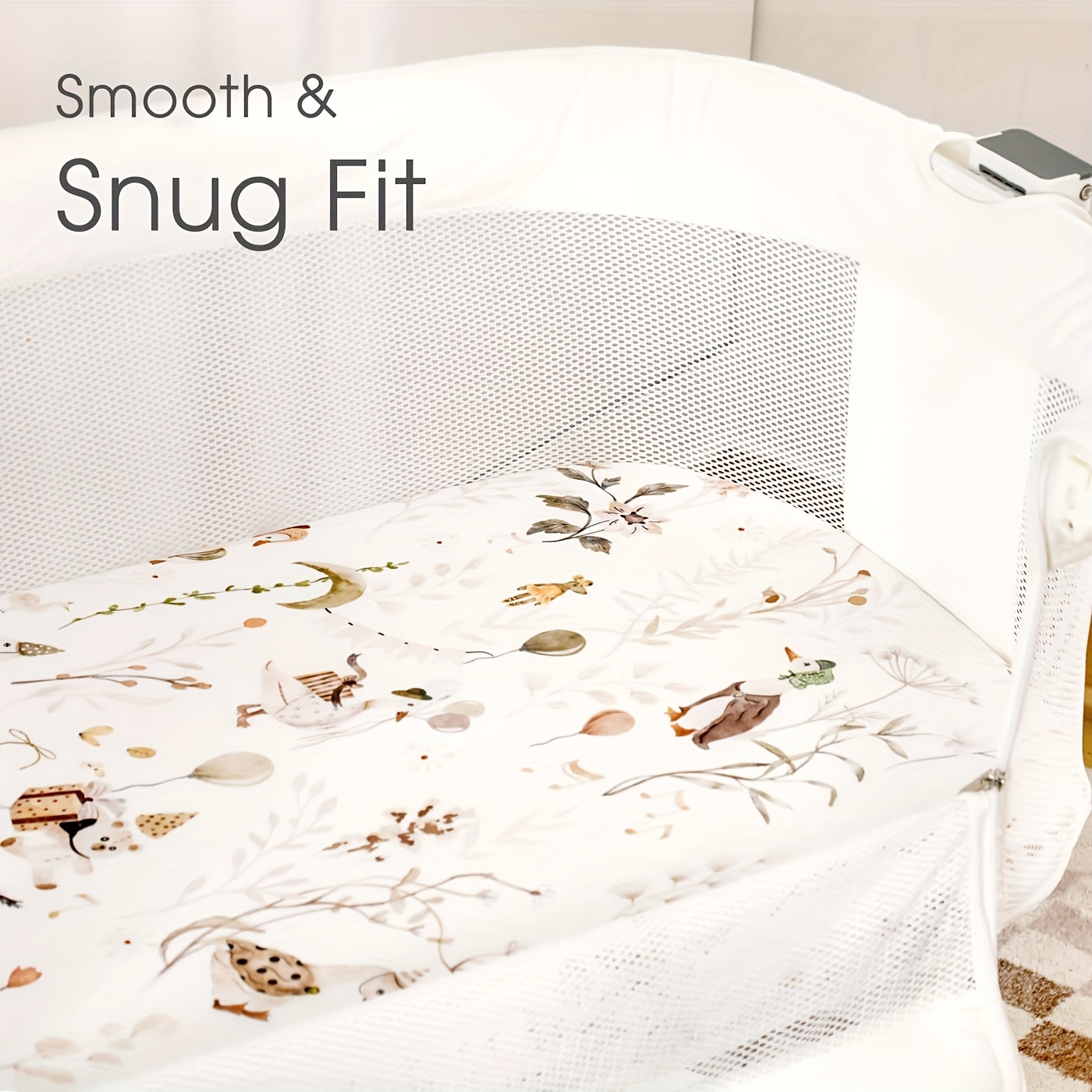 Stretchy Ultra Soft Fitted Bassinet Sheets 2 Pack, Universal Fit