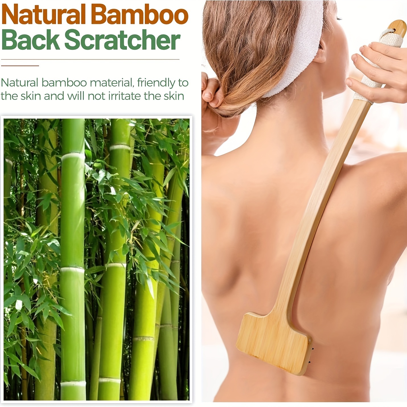 22 bamboo back scratcher with extended long handle   back massager body scratcher gentle relief for adults pregnancy elderly   design Product details 4