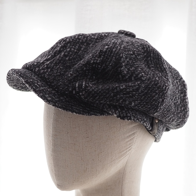 

Vintage-inspired Newsboy Cap In - Plush, Warm For Autumn/winter,