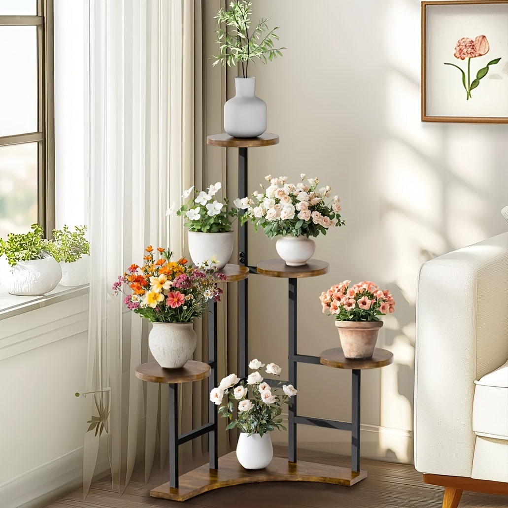     tier metal plant stand indoor outdoor solid pattern plant holder rack rust resistant tall planter organizer with lacquered   for bonsai flower display
