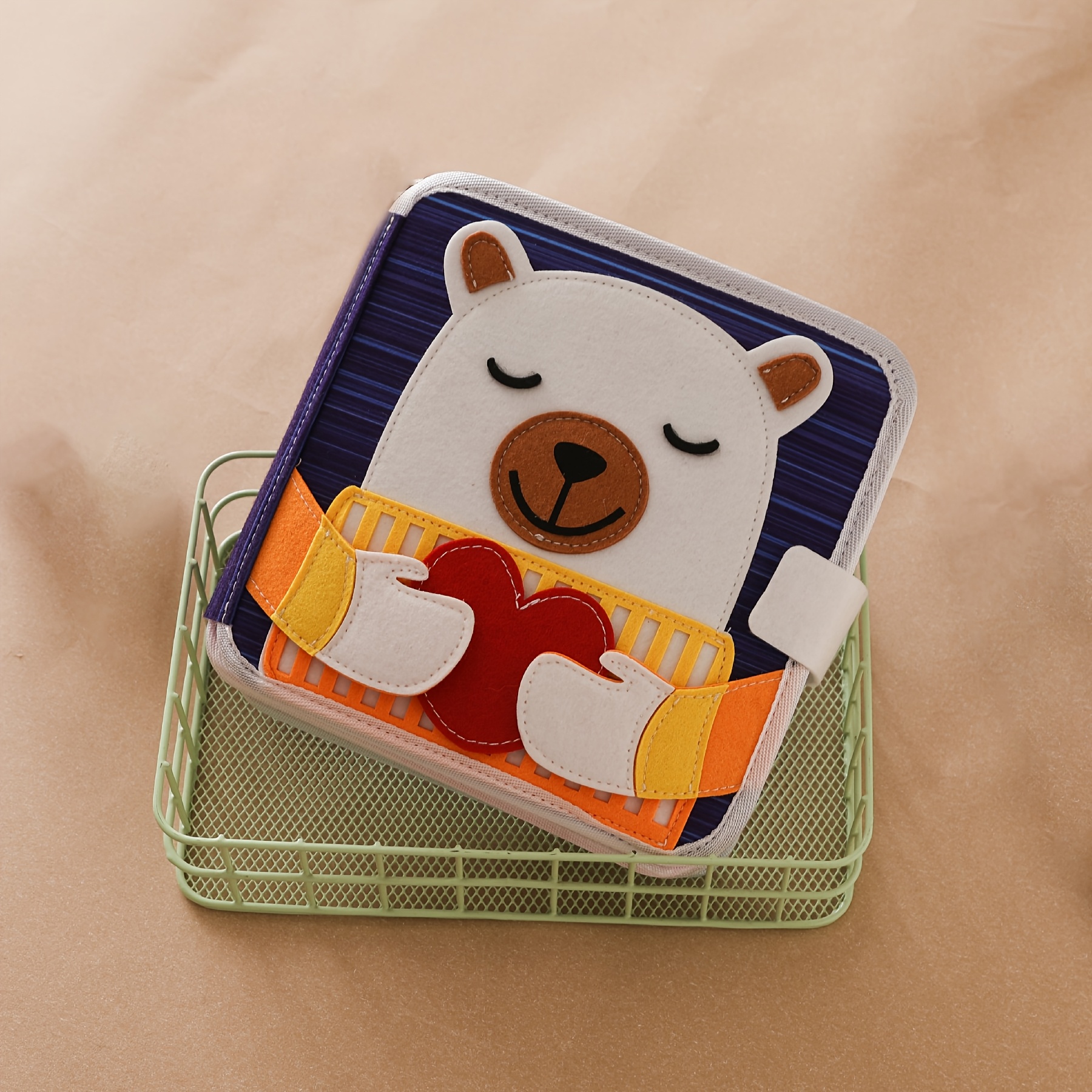 Little Bear Pattern Puzzle Board, Early Education Learning Cloth Book, Cultivating 's Coordination , Christmas Gifts