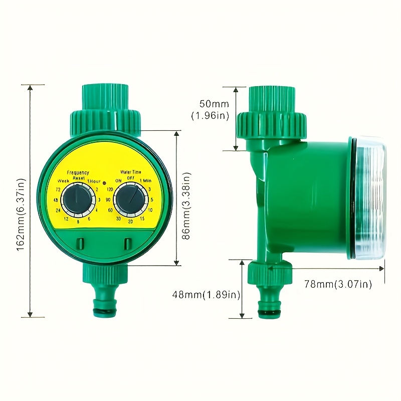 TEMU Minuterie d'arrosage intelligente avec double mode manuel/automatique et double boutons rotatifs, dispositif d'arrosage automatique pour pelouse