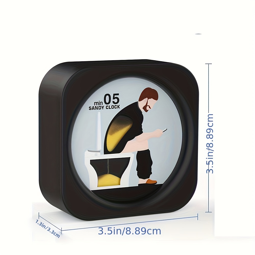 Image of 1pc Humorous Time Timer - 360-degree Rotating Sand Timer, 5-minute Countdown, Ideal Father's Day & Christmas Gag Gift, No Batteries Required