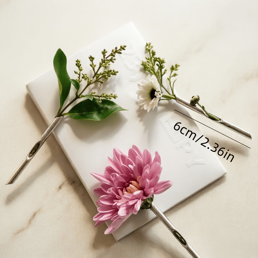 Women's Minimalist Copper Metal Flower Stem Brooch, Fashion Statement