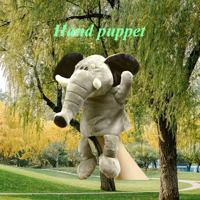 

Elephant-shaped Hand Puppet, Interactive Plush Toy For Pets, Soft Material, No Battery Required