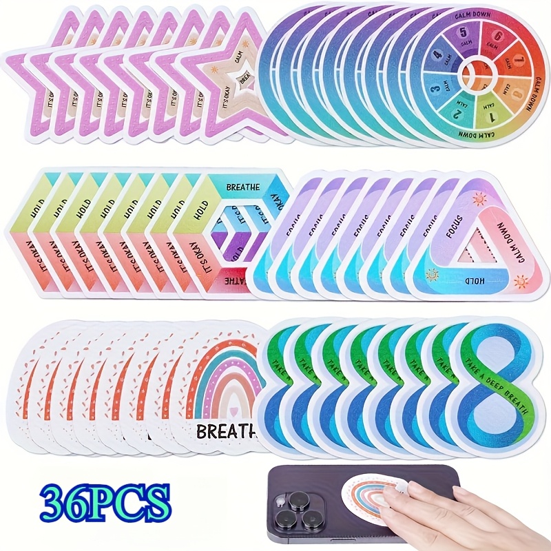 54 Stück Beruhigungsstreifen Mit Tieren - Sensorische Fidget Aufkleber Für Angst & Stress | Raue Textur