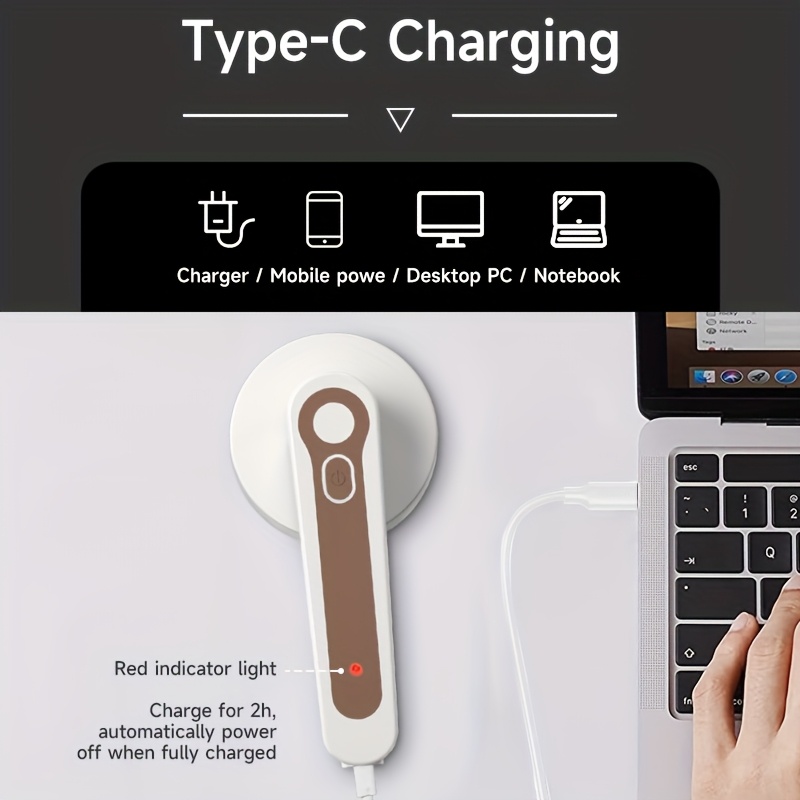 portable rechargeable lint eraser with cleaning brush effective fabric scraper for carpets removes lint balls usb rechargeable electric lint eraser portable clothing shaver for sweaters blankets carpets and upholstery Product details 8