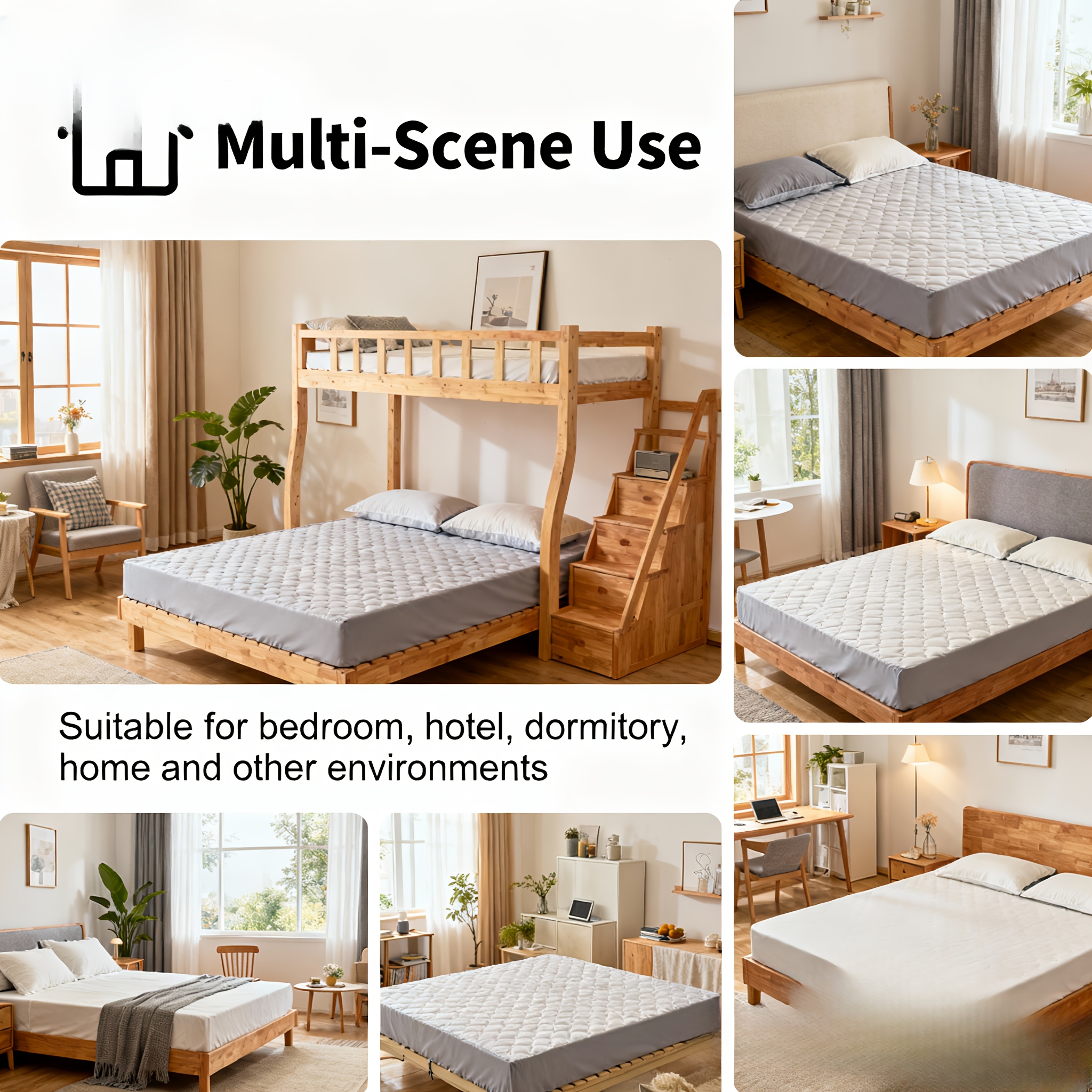 1pc Waterproof Non-Slip Mattress Protector, Solid Colour Quilted Bed Cover with Deep Pocket-Bed Bug Mattress Protector, Warm & Breathable Bedding for Bedroom, Guest Room Or Hotel, Perfect Gift for Family And Couple, Christmas Gift (No Pillowcases) 31 1pc Waterproof Non-Slip Mattress Protector, Solid Colour Quilted Bed Cover with Deep Pocket-Bed Bug Mattress Protector, Warm & Breathable Bedding for Bedroom, Guest Room Or Hotel, Perfect Gift for Family And Couple, Christmas Gift (No Pillowcases)