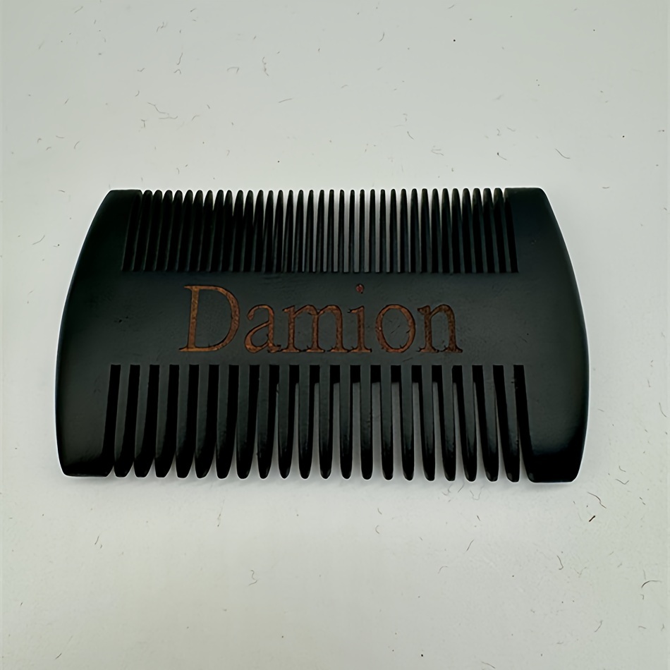1pc Personalized Name Men's Comb, Beard Comb, Engraved Grooming Tool, Laser Engraving, Christmas Gift, Lightweight Gift, Men's Gift, Father's Day Gift
