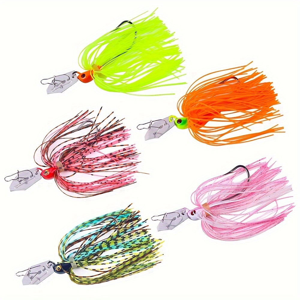  Spinner Baits,5PCS Spinnerbait Fishing Lure, Jig Spinner Baits  Kits Swimbait, Metal Beetle Spin Fishing Lures, for Bass Trout Pike Salmon  Walleye Freshwater Saltwater (0.35oz) : Sports & Outdoors