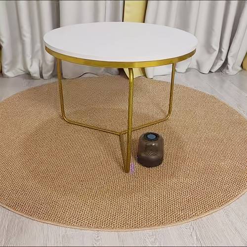 item picture brown round carpet pineapple circle imitation sisal outdoor round carpet mat tent mat door mat camping mat suitable for outdoor camping hiking road trips courtyards gardens backyards lawns and pools