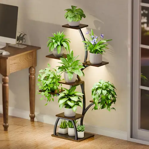 4/5/6 Tiers Wooden Flower Stand Shelf Ladder Stand for Living Room Balcony Indoors & Outdoors Garden Decor Christmas Gift 4/5/6 Tiers Wooden Flower Stand Shelf Ladder Stand for Living Room Balcony Indoors & Outdoors Garden Decor Christmas Gift