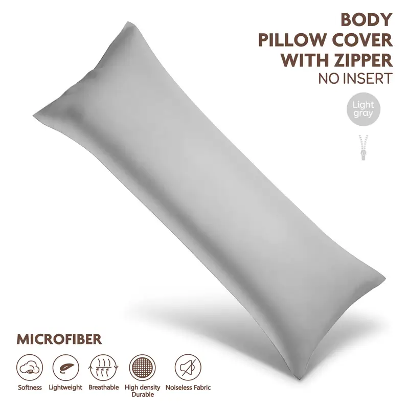 polyester brushed fabric long pillowcase 51x137cm zipper closure soft and durable ideal for home bedding decoration without pillow core Product details 11