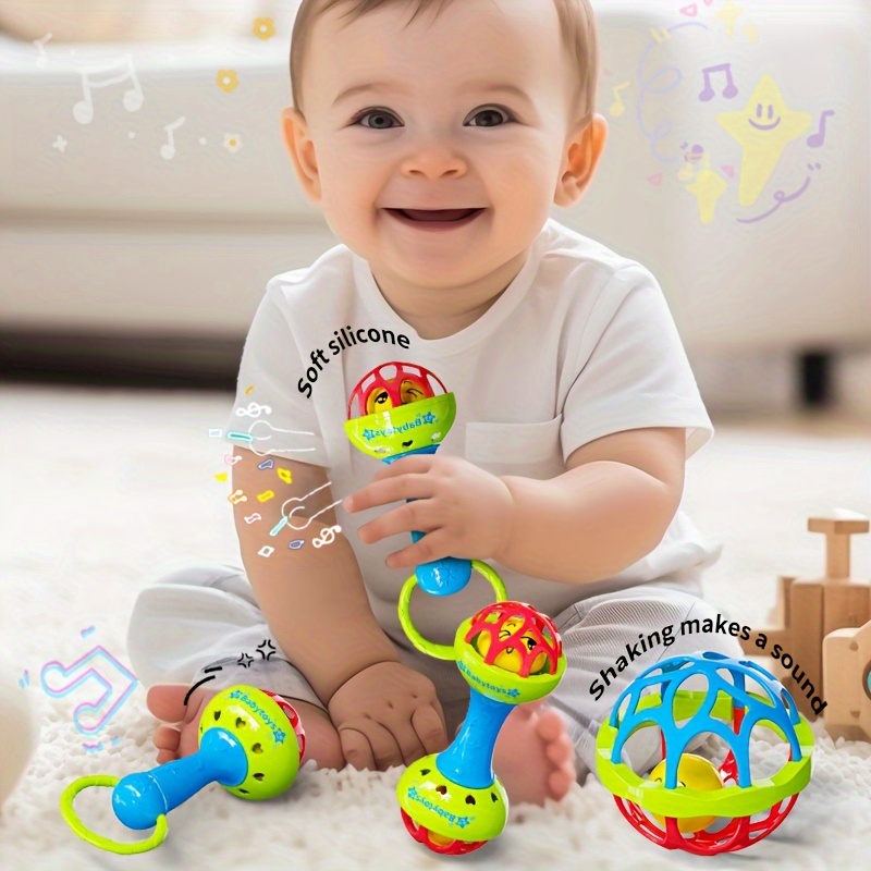 vibrating baby toy Shake & Pull Jittery Pal™ Hippo – Infantino main image 1