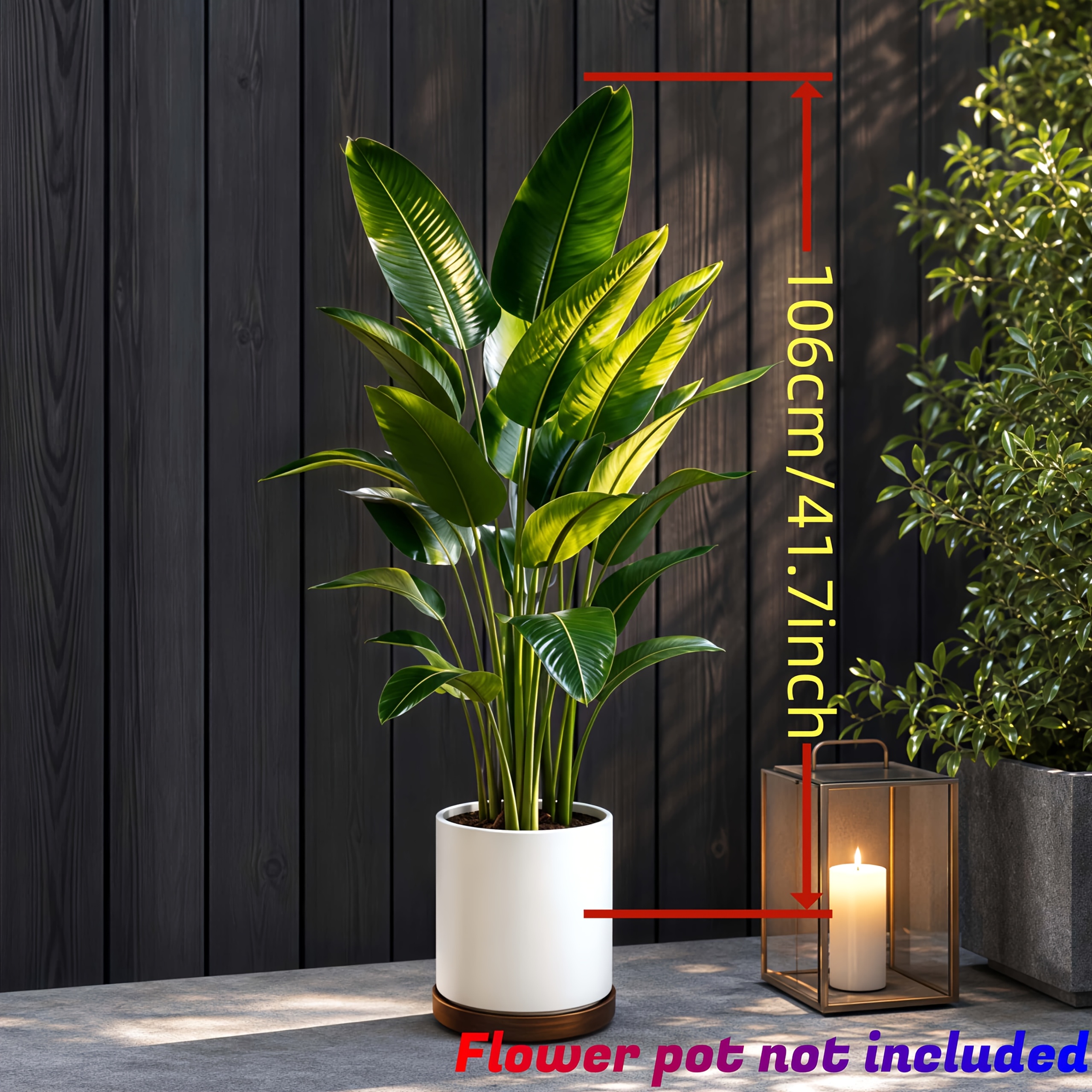 TEMU 41.7-inch Extra Large Artificial , Suitable For Indoor And Outdoor Use. Features , Realistic Green Leaves That Settings Such As Homes, Offices,