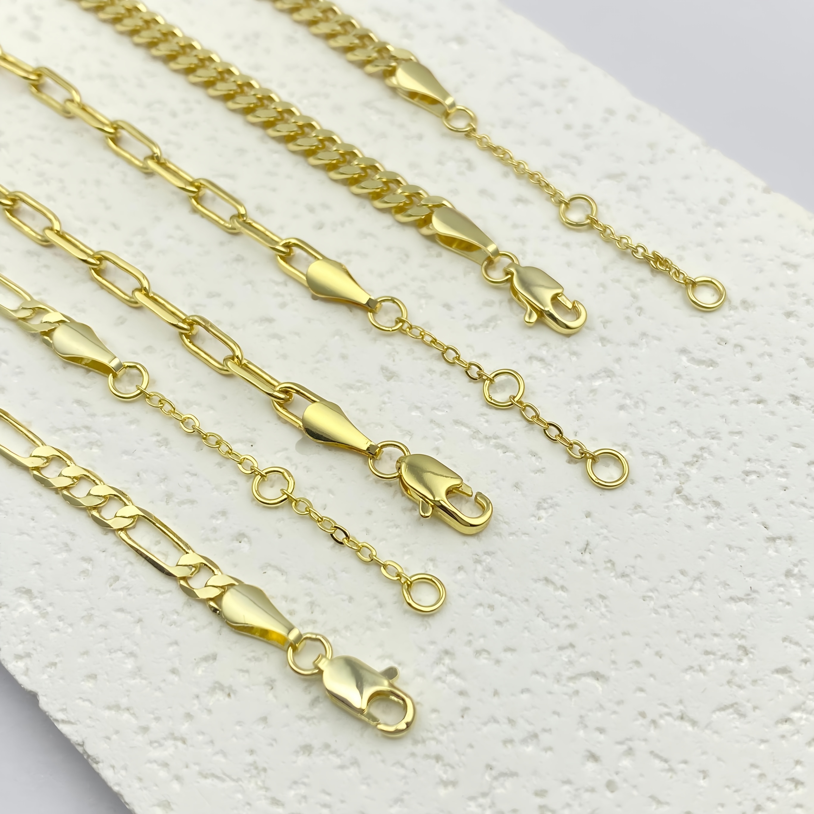 

18k Gold Plated Chain Bracelet Adjustable Thin Jewelry For Women