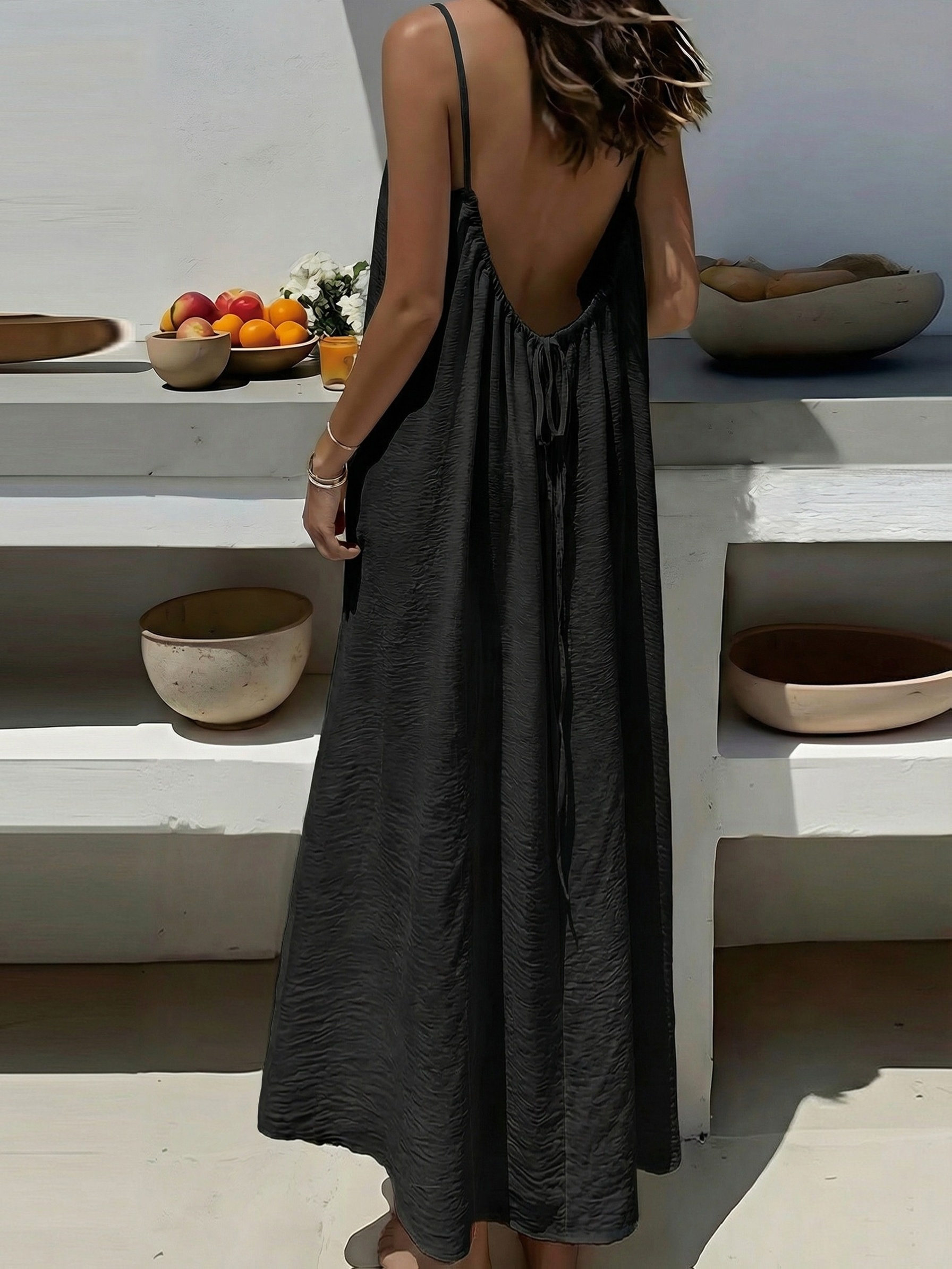 New camisole backless loose * long home skirt dress for women