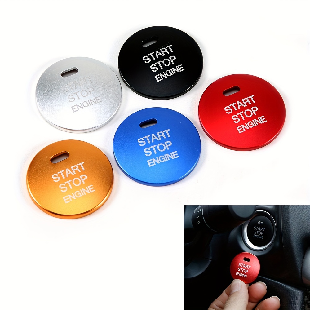 

Car Engine Push Start Stop Button Cover Cap Trim For 2, 3, 6, , , Cx-5, Cx-9, - Metallic Finish