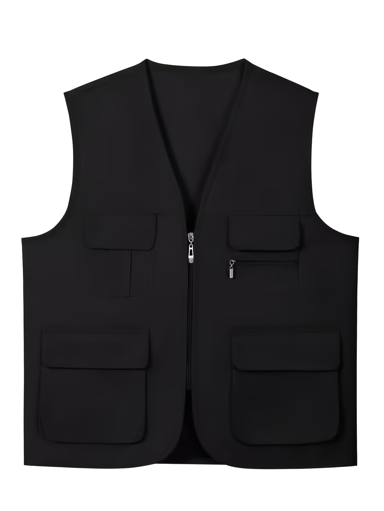 Solid Multi pocket Men's Summer Outdoor Vest Jacket Men's - Temu