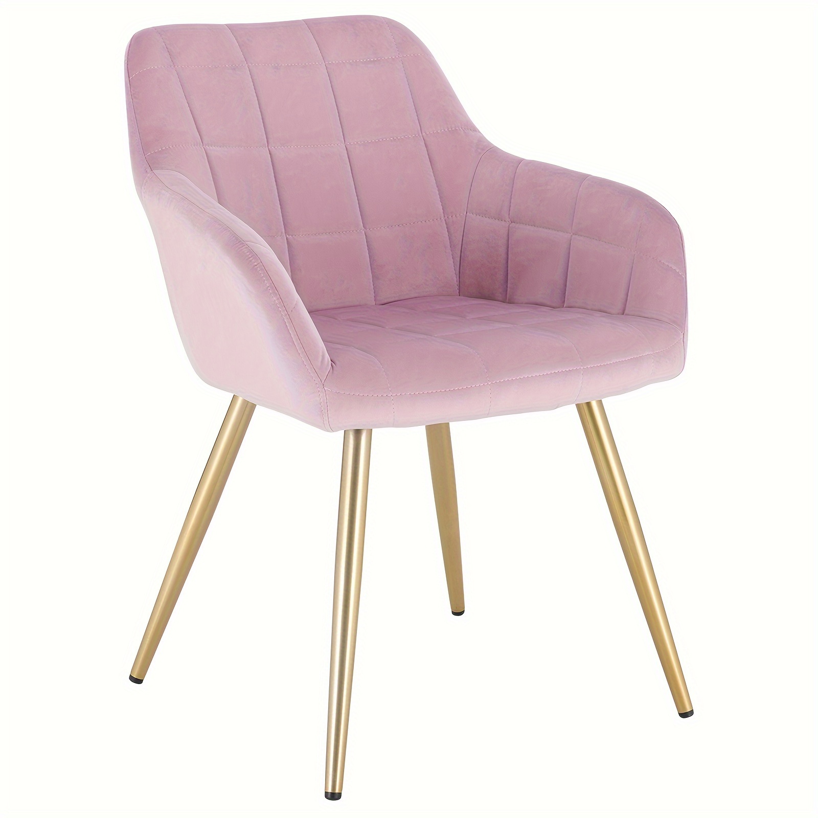 Dining Chair Kitchen Chair Upholstered Chair Living Room Chair Armchair With Armrests Velvet Seat Golden Metal Legs