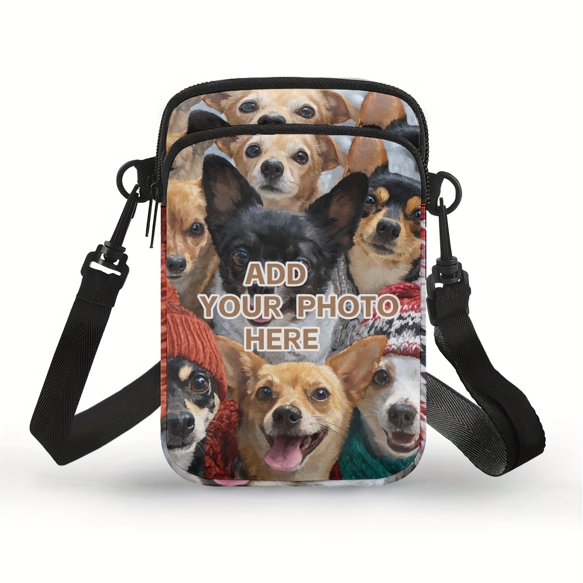 E-shop [Benutzerdefiniertes Bild] Eine Umhängetasche mit benutzerdefiniertem Bild, großes, verstellbares Schultergurt-Design, perfektes Geburtstags,