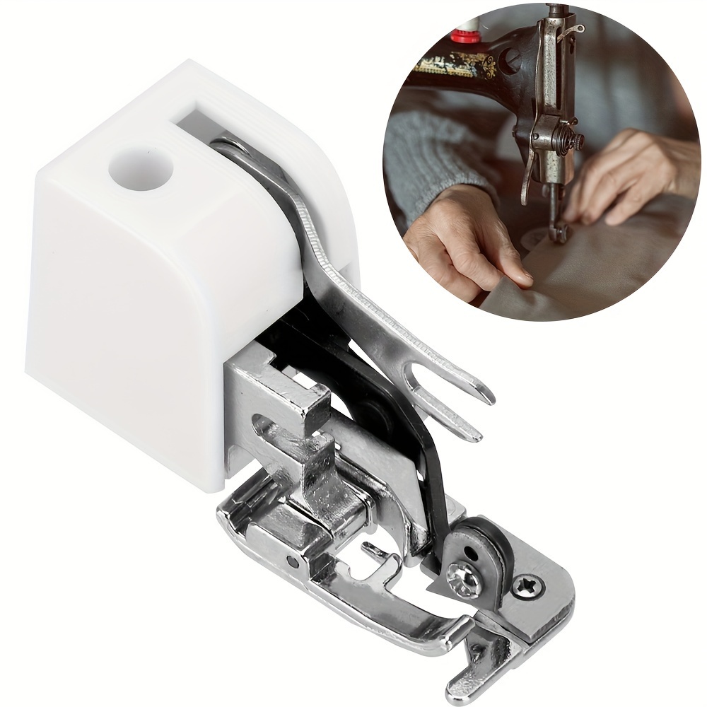 

Side Cutter Overlock Presser Foot For Brother & - Easy Seam Finishing, Durable Plastic & Stainless Steel, White