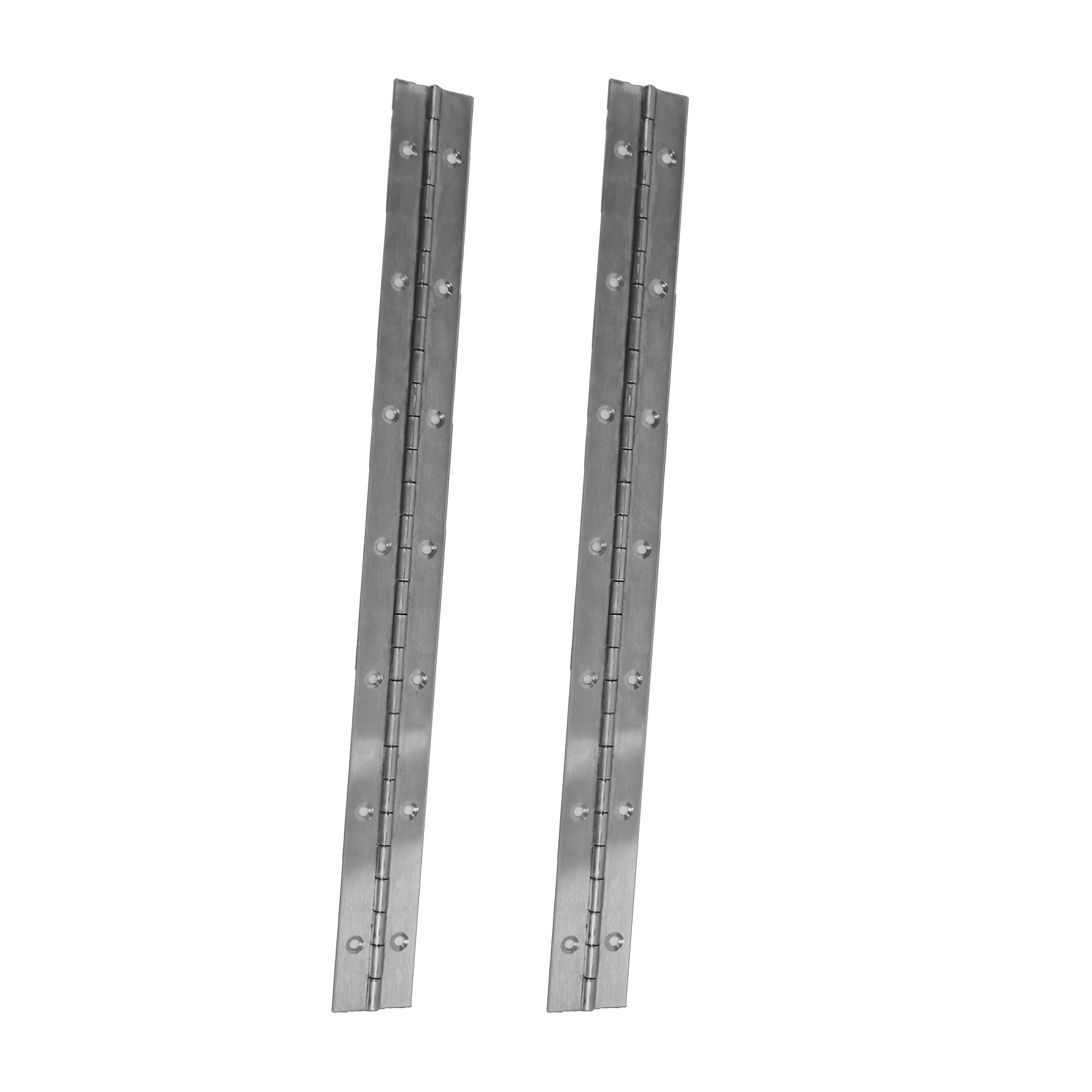 Image of Set Of 2 Stainless Steel Piano Hinges, Continuous Hinges, Polished Stainless Steel Piano Hinges Suitable For Piano, Boat Cabinets, And Storage Boxes