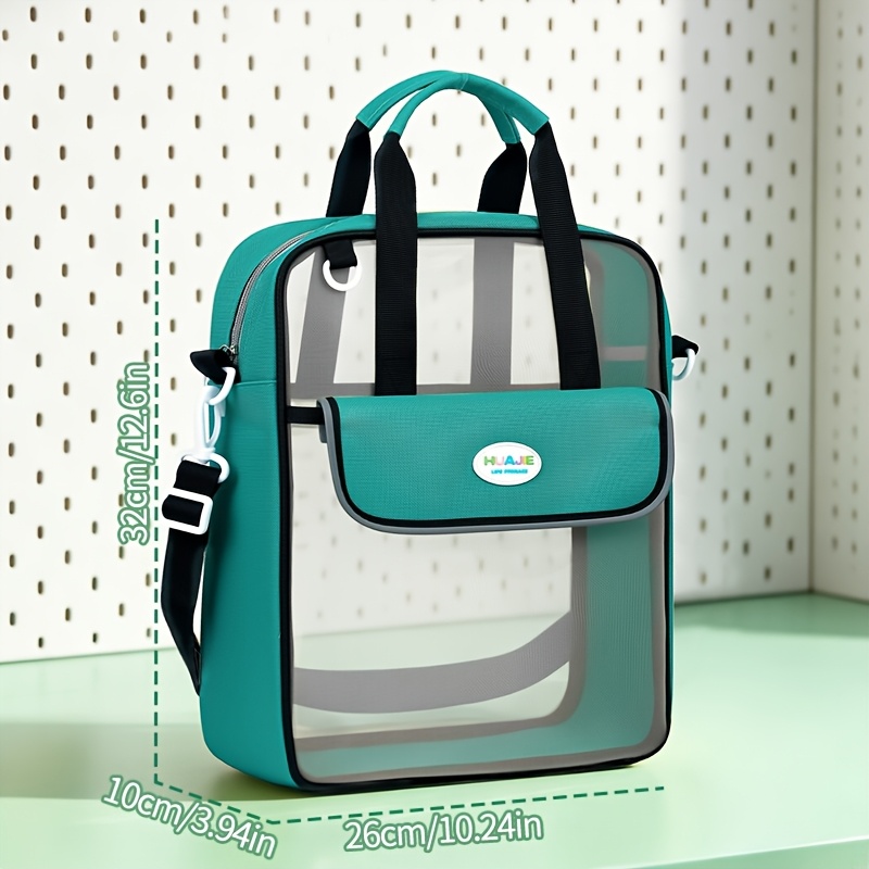 Large-Capacity Clear Mesh Tutoring Bag for Students, Multi-Purpose