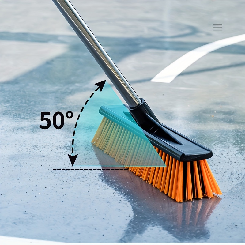 outdoor long handle stiff bristle floor brush multi surface patio broom for yard garden   room wall and tile cleaning details 5