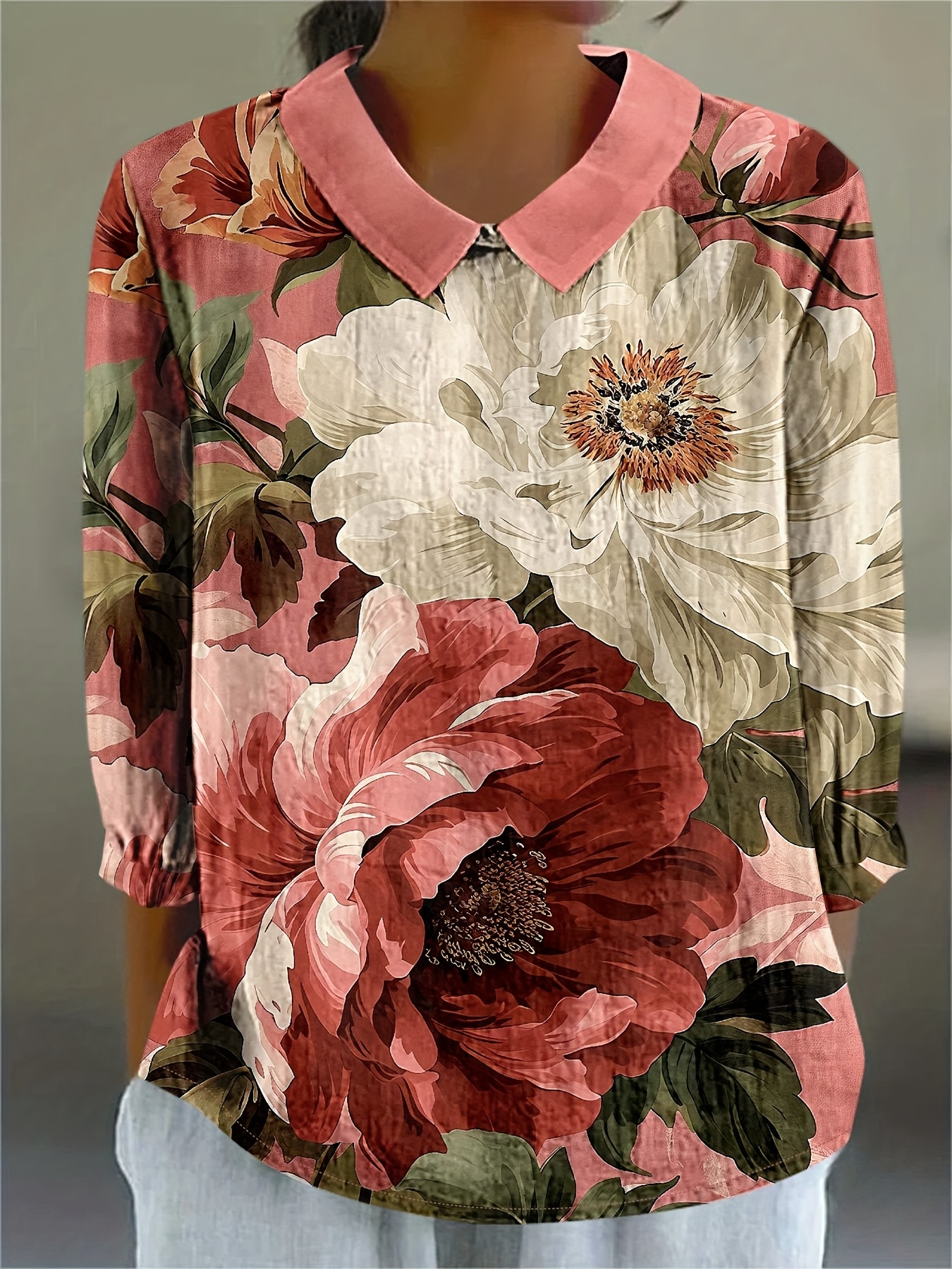 camisa casual vacaciones retro mujer edición Temu Mexico