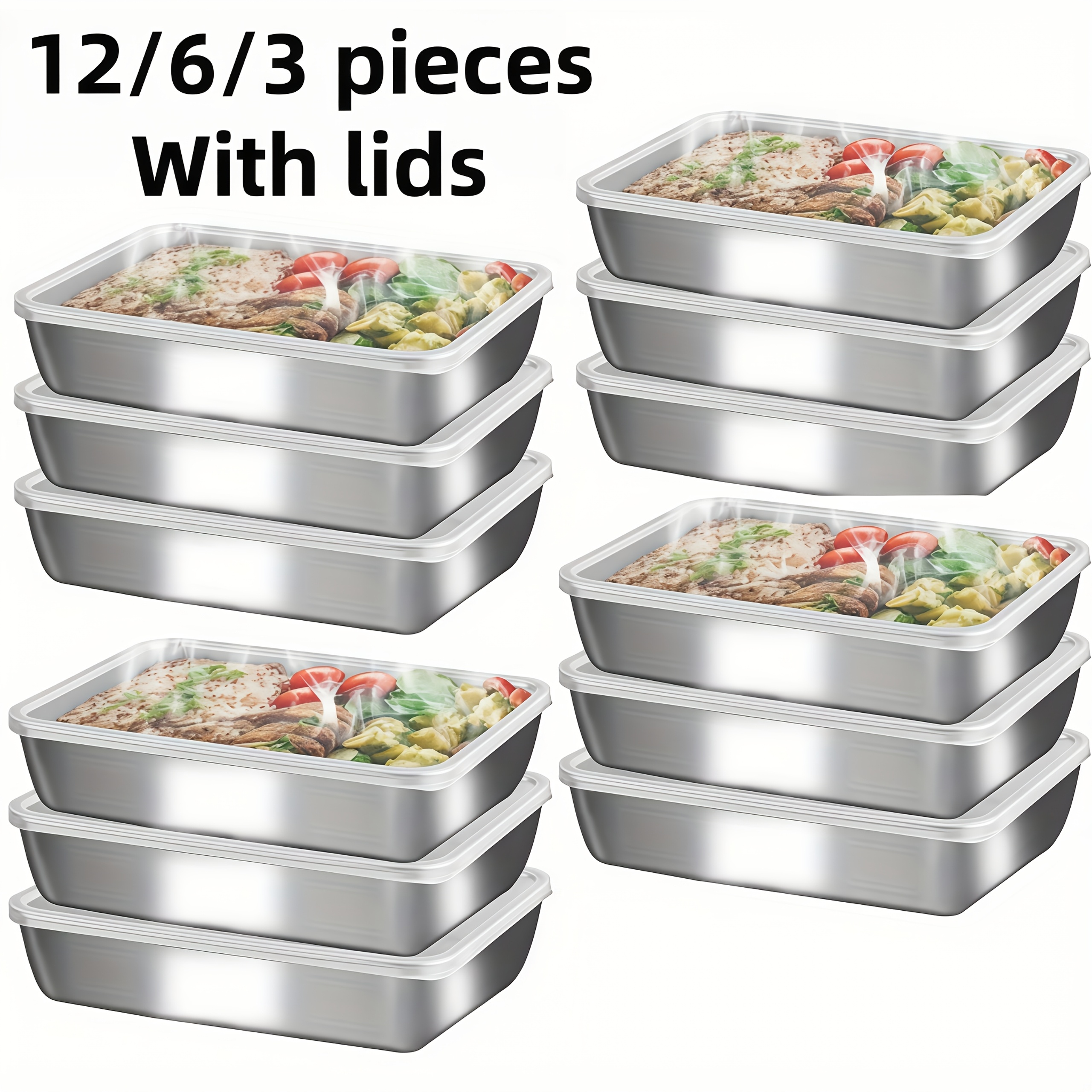 stainless food storage containers sold on Temu United States