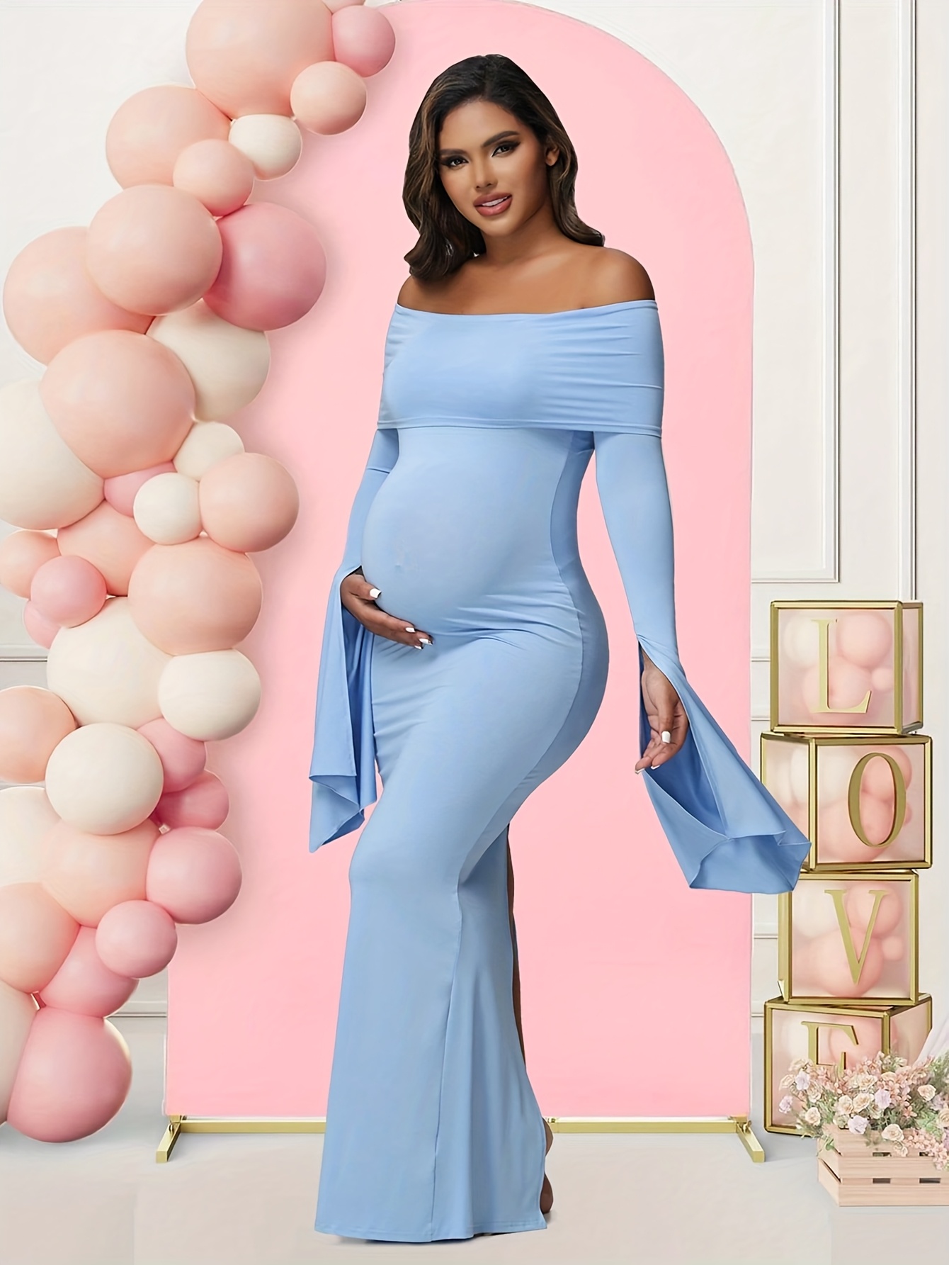 strapless open back dress White Ruched One Shoulder Maternity Dress – PinkBlush