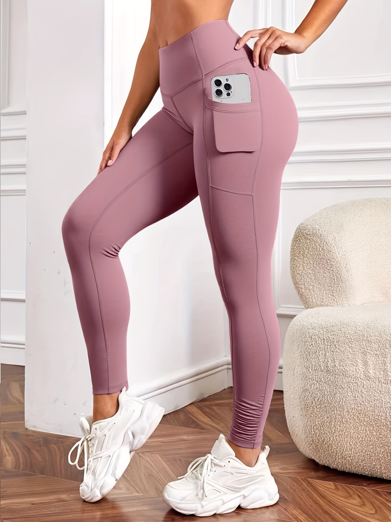 plus size women's yoga pants pocket side comfortable Temu Bahrain
